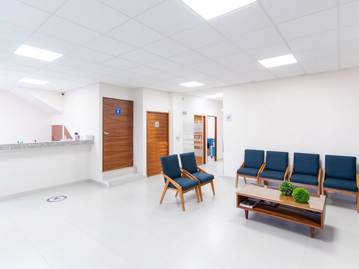 Bright, modern clinic waiting area